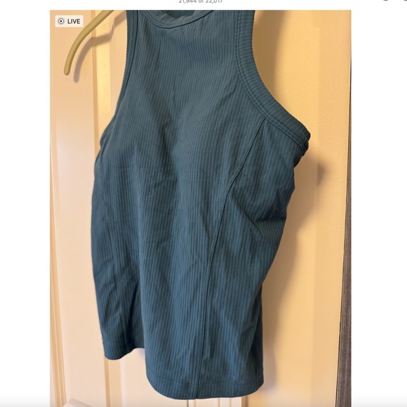 Lululemon Ribbed Nulu Racerback Yoga Tank Top  Size 4 in Green Jasper - Picture 4 of 7